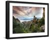 France, Corsica, Corse-Du-Sud Department, Calanche Region, Porto, Red Rock Landscape of the Calanch-Walter Bibikow-Framed Premium Photographic Print