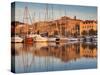 France, Corsica, Corse-Du-Sud Department, Propriano, Town Marina, Sunset-Walter Bibikow-Stretched Canvas