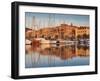 France, Corsica, Corse-Du-Sud Department, Propriano, Town Marina, Sunset-Walter Bibikow-Framed Premium Photographic Print
