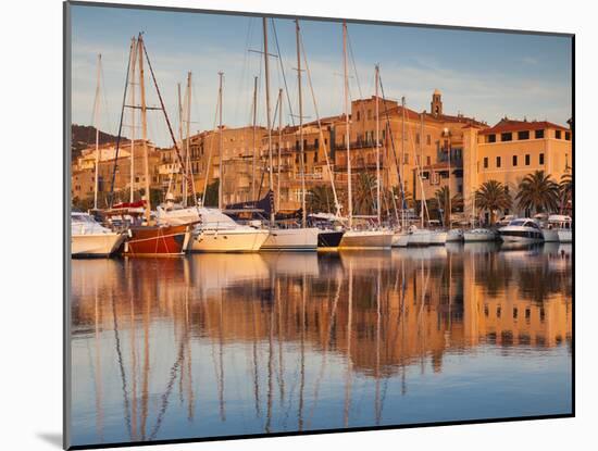 France, Corsica, Corse-Du-Sud Department, Propriano, Town Marina, Sunset-Walter Bibikow-Mounted Photographic Print
