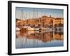 France, Corsica, Corse-Du-Sud Department, Propriano, Town Marina, Sunset-Walter Bibikow-Framed Photographic Print