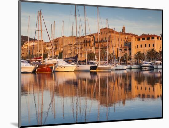 France, Corsica, Corse-Du-Sud Department, Propriano, Town Marina, Sunset-Walter Bibikow-Mounted Photographic Print