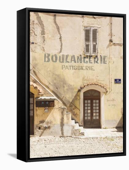 France, Corsica, Haute-Corse Department, Central Mountains Region, Corte, Old Boulangerie Bakery Si-Walter Bibikow-Framed Stretched Canvas