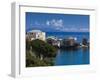 France, Corsica, Haute-Corse Department, Le Cap Corse, Erbalunga, Elevated Town View-Walter Bibikow-Framed Photographic Print