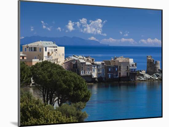 France, Corsica, Haute-Corse Department, Le Cap Corse, Erbalunga, Elevated Town View-Walter Bibikow-Mounted Photographic Print