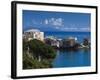 France, Corsica, Haute-Corse Department, Le Cap Corse, Erbalunga, Elevated Town View-Walter Bibikow-Framed Photographic Print