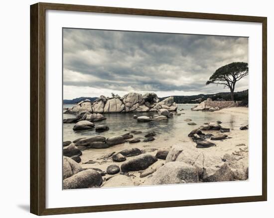 France, Corsica, Porto Vecchio-Area, Plage De Palombaggia Beach, Tamariccio Nature Preserve-Walter Bibikow-Framed Photographic Print