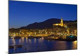 France, Cote D'Azur, Menton, Harbour, Evening-Chris Seba-Mounted Photographic Print