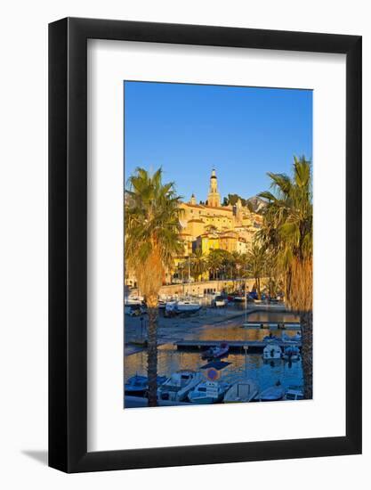 France, Cote D'Azur, Menton, Harbour, Morning-Chris Seba-Framed Photographic Print