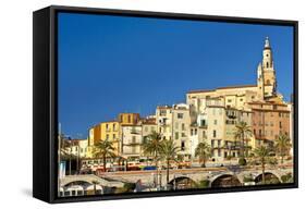 France, Cote D'Azur, Menton-Chris Seba-Framed Stretched Canvas