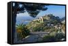 France, Cote D'Azur, Monaco, Bay, Mountain Village-Chris Seba-Framed Stretched Canvas