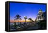 France, Cote D'Azur, Nice, Seafront-Chris Seba-Framed Stretched Canvas