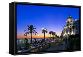 France, Cote D'Azur, Nice, Seafront-Chris Seba-Framed Stretched Canvas