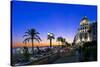 France, Cote D'Azur, Nice, Seafront-Chris Seba-Stretched Canvas