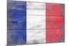 France Country Flag - Barnwood Painting-Lantern Press-Mounted Art Print