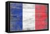 France Country Flag - Barnwood Painting-Lantern Press-Framed Stretched Canvas