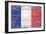 France Country Flag - Barnwood Painting-Lantern Press-Framed Art Print