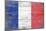 France Country Flag - Barnwood Painting-Lantern Press-Mounted Art Print