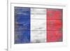 France Country Flag - Barnwood Painting-Lantern Press-Framed Premium Giclee Print