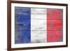 France Country Flag - Barnwood Painting-Lantern Press-Framed Premium Giclee Print