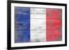 France Country Flag - Barnwood Painting-Lantern Press-Framed Premium Giclee Print