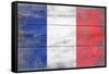 France Country Flag - Barnwood Painting-Lantern Press-Framed Stretched Canvas