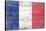 France Country Flag - Barnwood Painting-Lantern Press-Stretched Canvas