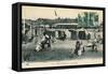 France, Deauville, Deauville Beach, Postcard-null-Framed Stretched Canvas