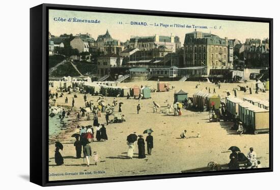 France, Dinard Beach 1905-null-Framed Stretched Canvas