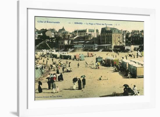 France, Dinard Beach 1905-null-Framed Photographic Print