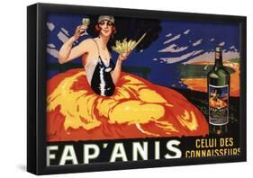 France - Fap'Anis Celui Des Connaisseurs Advertisement Poster-null-Framed Poster