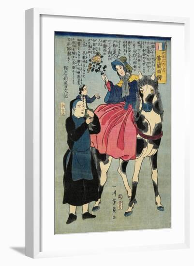 France, February 1862-Utagawa Yoshikazu-Framed Giclee Print