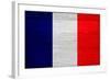 France Flag Design with Wood Patterning - Flags of the World Series-Philippe Hugonnard-Framed Art Print