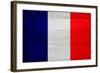 France Flag Design with Wood Patterning - Flags of the World Series-Philippe Hugonnard-Framed Art Print