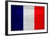 France Flag Design with Wood Patterning - Flags of the World Series-Philippe Hugonnard-Framed Art Print