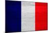 France Flag Design with Wood Patterning - Flags of the World Series-Philippe Hugonnard-Mounted Art Print