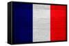 France Flag Design with Wood Patterning - Flags of the World Series-Philippe Hugonnard-Framed Stretched Canvas