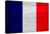 France Flag Design with Wood Patterning - Flags of the World Series-Philippe Hugonnard-Stretched Canvas