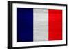 France Flag Design with Wood Patterning - Flags of the World Series-Philippe Hugonnard-Framed Premium Giclee Print