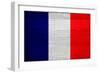 France Flag Design with Wood Patterning - Flags of the World Series-Philippe Hugonnard-Framed Premium Giclee Print