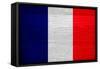 France Flag Design with Wood Patterning - Flags of the World Series-Philippe Hugonnard-Framed Stretched Canvas