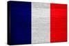 France Flag Design with Wood Patterning - Flags of the World Series-Philippe Hugonnard-Stretched Canvas