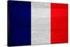 France Flag Design with Wood Patterning - Flags of the World Series-Philippe Hugonnard-Stretched Canvas