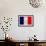France Flag Design with Wood Patterning - Flags of the World Series-Philippe Hugonnard-Framed Art Print displayed on a wall