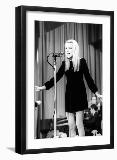 France Gall Singing-Sergio del Grande-Framed Giclee Print