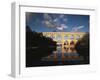 France, Gard, Languedoc, Pont Du Gard Bridge and River Gardon-David Barnes-Framed Photographic Print