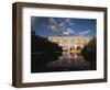 France, Gard, Languedoc, Pont Du Gard Bridge and River Gardon-David Barnes-Framed Photographic Print