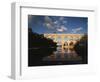 France, Gard, Languedoc, Pont Du Gard Bridge and River Gardon-David Barnes-Framed Photographic Print