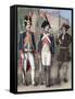 France. Guard of National Convention (Center), French Grenadier Guard (Left) and Crippled (Right).-Tarker-Framed Stretched Canvas