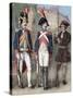 France. Guard of National Convention (Center), French Grenadier Guard (Left) and Crippled (Right).-Tarker-Stretched Canvas